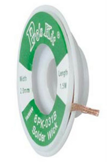 ProsKit Prokit 납흡입 TAPE 8PK-031B/T8365/녹색/넓이 2.0mm 납땜/기타인두용품, 선택없음, 1개