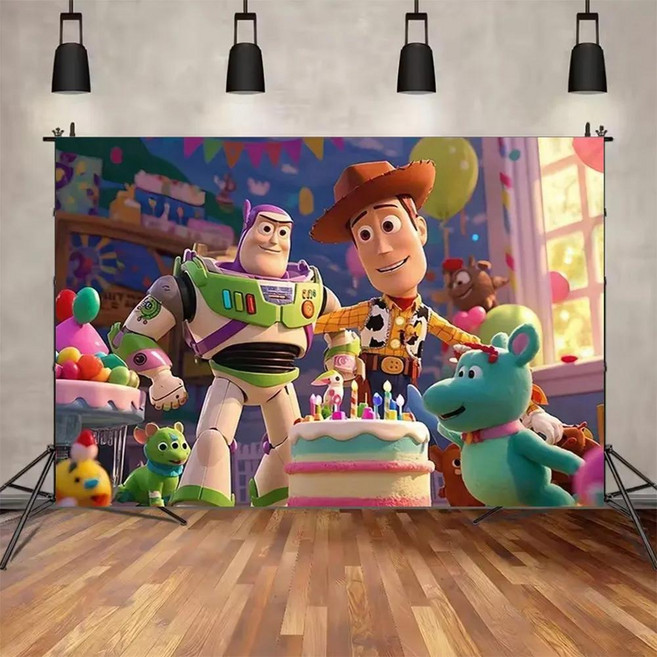 토이 버즈 라이트이어 우디 생일 파티 벽장식 배경 선물 샤워 배너 포스터 사진 스튜디오, 1개, 22. SS153-25 / E. 180x120cm