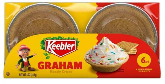 Keebler Ready Pie Crust Graham Cracker (6 Count of 0.71 oz Crusts) 4 oz, 20g, 1개