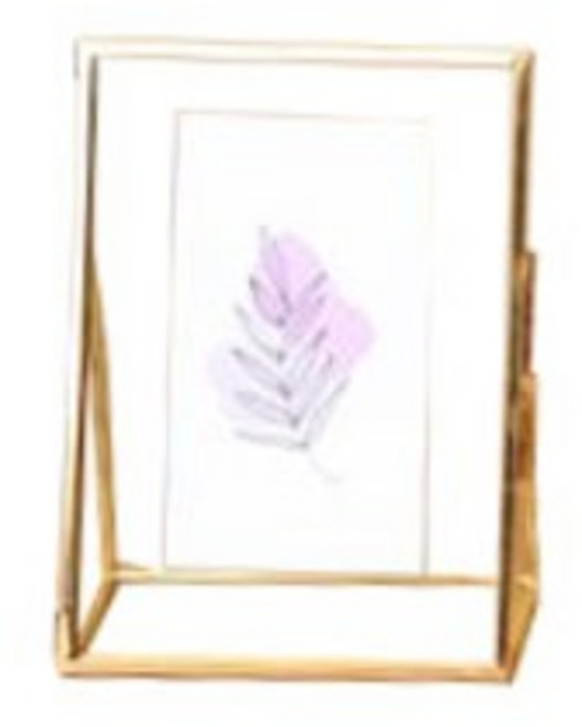 이음데코랩 포토테이블액자 청첩장액자 압화액자 스탠드형, 골드