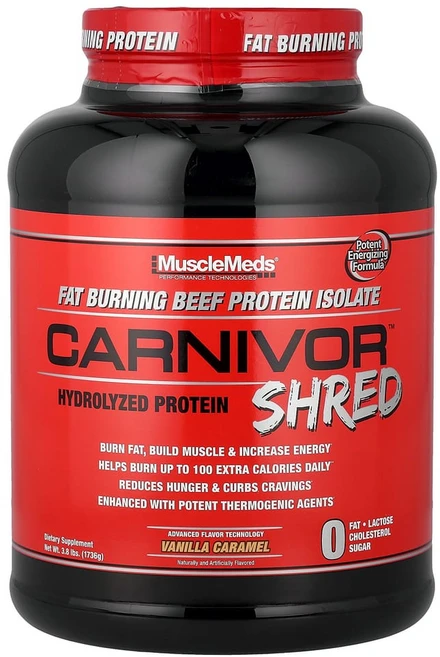머슬메즈 Carnivor 슈레드 하이드롤라이즈드 단백질 바닐라 캐러멜 1736g(3.8lb), MME00620, 1개 - 쿠팡