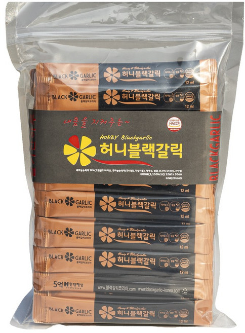 sac 향상된 허니블랙갈릭 흑마늘 즙 실속형 50스틱, 50개, 12ml