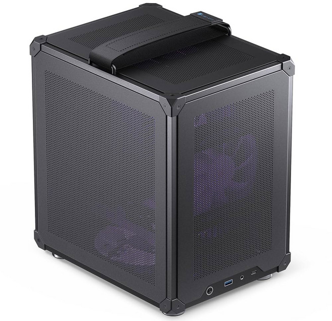 JONSBO C6ITX 블랙 미니 ITX 핸들 메시 PC 케이스 심플 컴팩트 데스크톱 섀시 SP MB ITX미니DTX ATX 파워 바이트L140mm 최대 170mm 타워 쿨러, C6handle