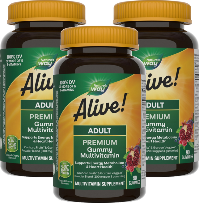 네이쳐스웨이 얼라이브! 멀티-비타민 어덜트 구미, 90개입, 3개, 90정