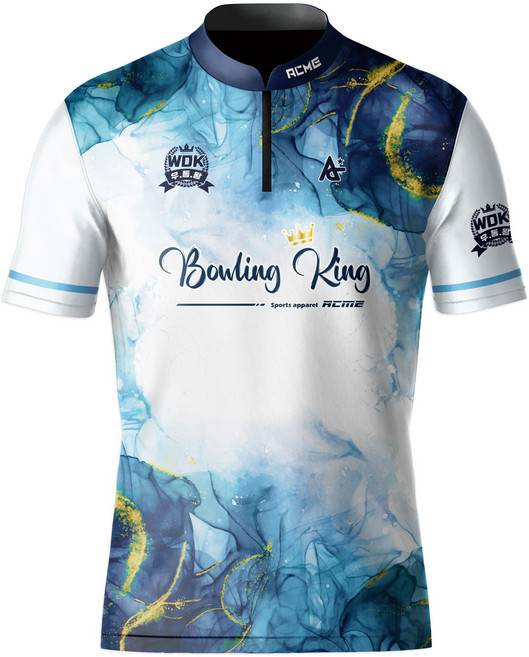 볼링티셔츠 볼링집업티 우리동네볼링왕 CoWD03-블루 우동왕 우동볼 애크미 ACME 볼링연습티