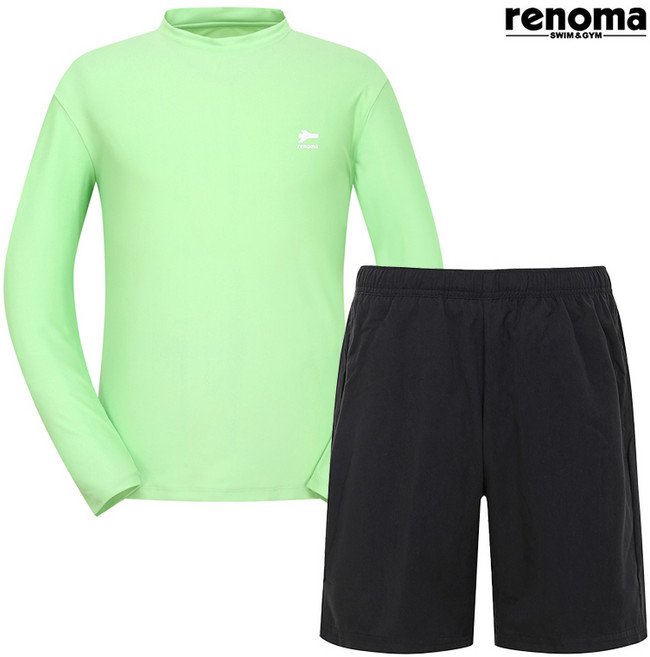 레노마수영복 남성 솔리드 래쉬가드세트 (RN-MS2F703_LI)