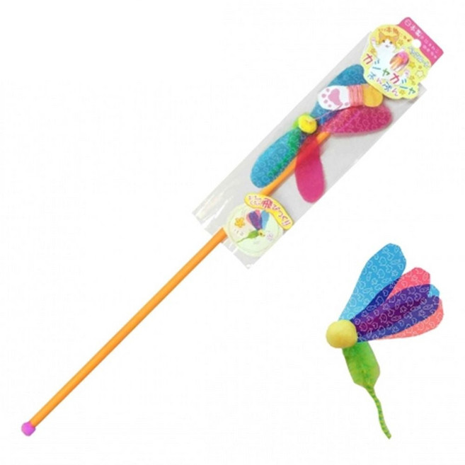 고양이 날개소리 낚시대 벌 1p 필름 사냥놀이 막대 날개소리낚시대 벌낚시대 고양이낚시대, 1개