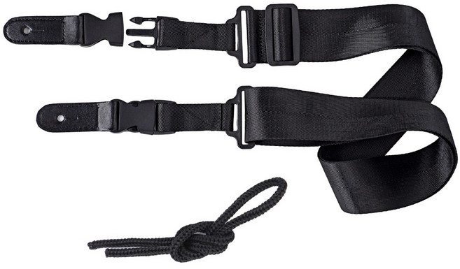 어쿠스틱/일렉트릭/베이스 기타용 퀵 릴리스 클립이 있는 나일론 기타 스트랩, 블랙이에요., 1개
