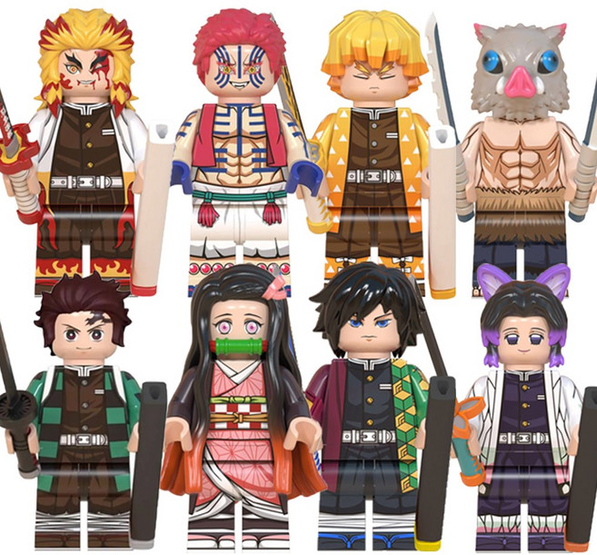 <귀멸의 칼날> 캐릭터 호환블록 브릭미니피규어 8종 시리즈 VOL.01, 1개, 0110. 귀멸의 칼날 8종 세트 VOL.01(로켓)