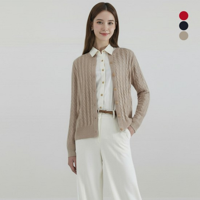[최초가99000]케이블 카디건 3종택1
