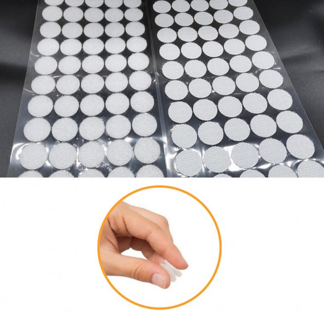 T0503-54 찍찍이 54쌍 벨크로 원형 접착 양면 1cm 화이트_2025100001EA, 1개, 상세페이지 참조