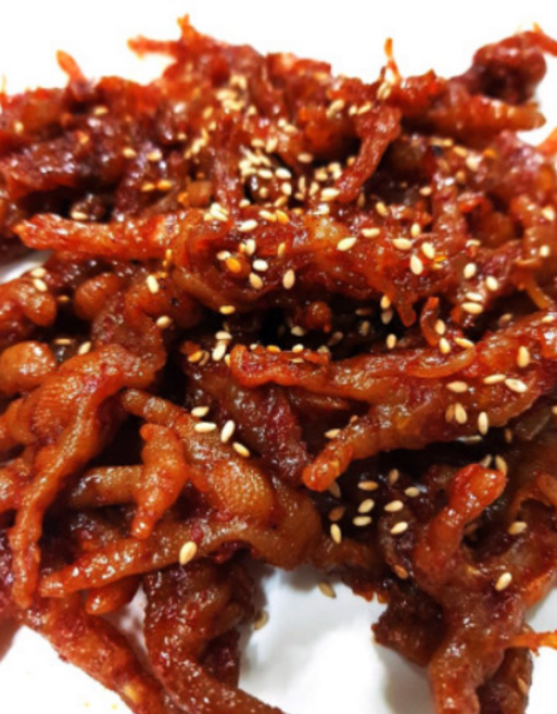 인천 구월동 장수불닭발 매운양념 덜매운 통뼈있는 뼈없는 무뼈 국물닭발 오돌뼈 맛집택배, 150g, 1개