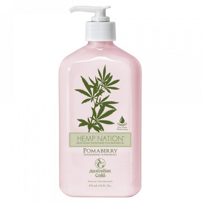Hemp Nation 오스트레일리안 골드 헴프 네이션 바디로션 모이스쳐라이저 포마베리향, 1개, 473ml