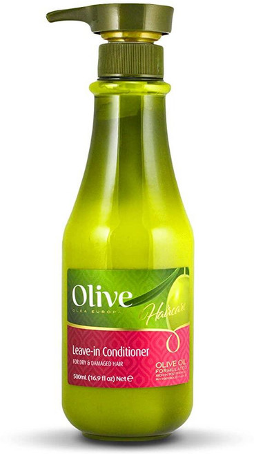 Frulatte 천연 올리브 오일 리브인 컨디셔너 및 디탱글러 시어 모이스처 및 아르간 오일 강화 - 건조하고 손상된 모발을 위한 곱슬머리 방지 딥 헤어 컨디셔너 - 케라틴, 1개