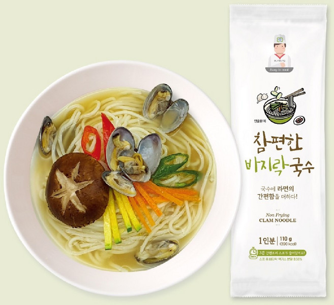 참편한 바지락국수, 110g, 1개
