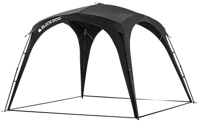 BLACKDOG 돔형 자동 퀵 오픈 그늘막 타프 CBD2450WS010, 4인용, 블랙