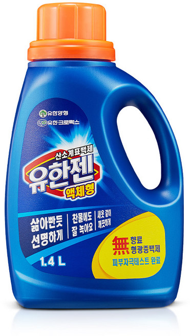 유한젠 산소계 표백제 액체형, 1.4L, 2개