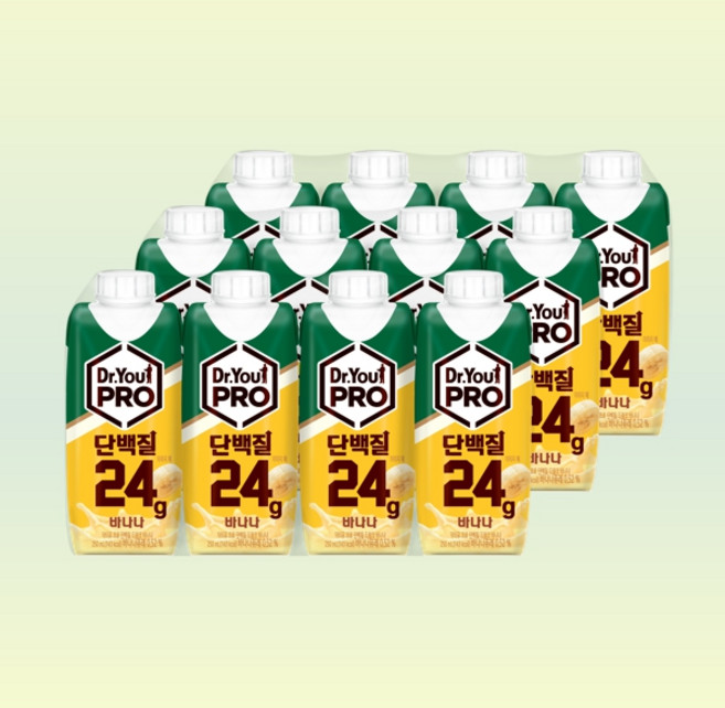 오리온 닥터유 단백질 프로 바나나, 250ml, 12개