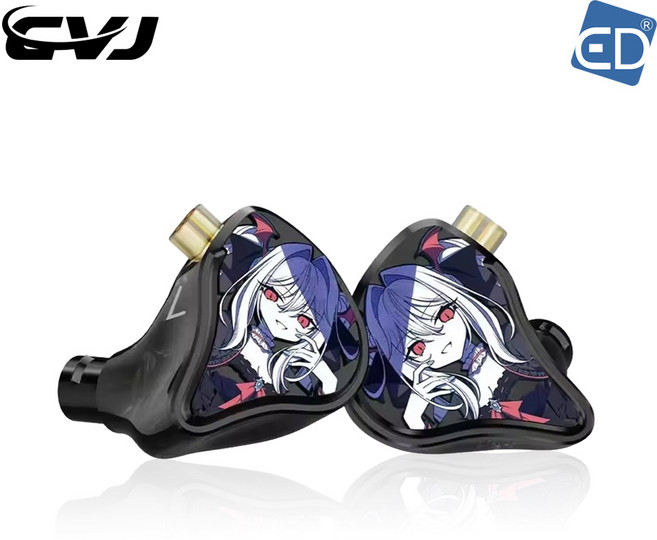 CVJ VIVIAN 인이어 유선이어폰 / 비비안 음악 게이밍 이어폰 / ED, 01 Anime (NO MIC)