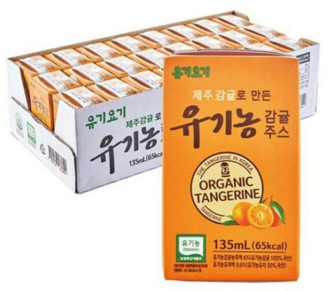 유기요기 유기농 제주 감귤주스 어린이 주스 삼육식품, 24개, 135ml