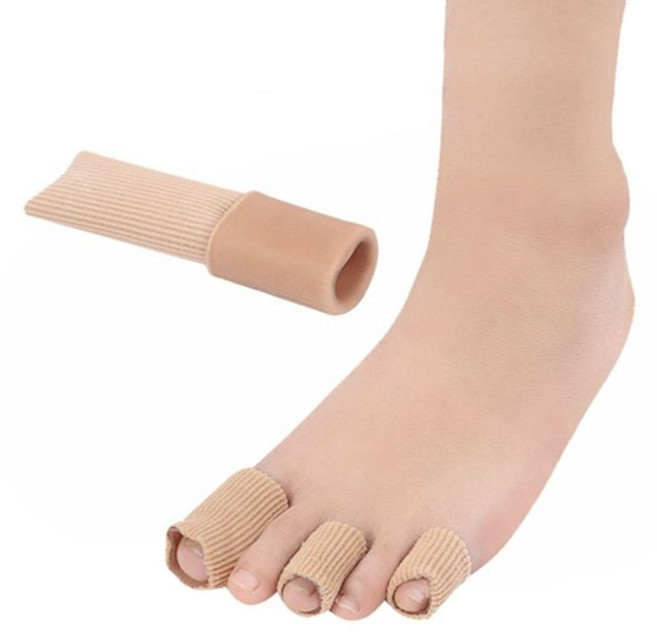 소프트 탄력 발가락 골무 잘라쓰는 손가락 밴드 아대 보호대 실리콘 엄지발가락 패드 붕대, 스킨L-1P, 1개