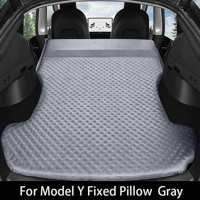 풍선 에어 매트리스 스웨이드 패브릭 자동차 캠핑 침대 야외 여행 슬리핑 매트 휴대용 펌프, 1개, 2. MY Polka dots gray