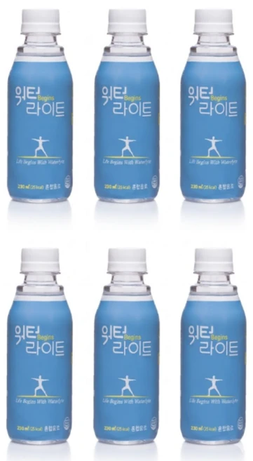 워터라이트 * 마시는 수액 음료 / 마시는 포도당 / 한국식품기술대상 동상, 230ml, 6개 - 쿠팡