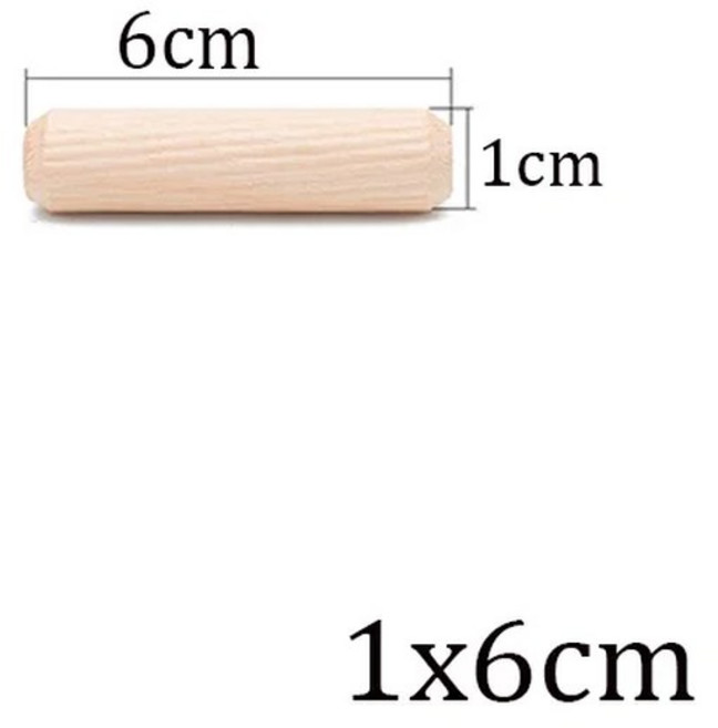 100/50개 나무 다웰 핀 원형 홈이 있는 막대 세트 캐비닛 서랍 가구 수리용 목공예 조립용, 01 50Pcs, 19 1x6cm