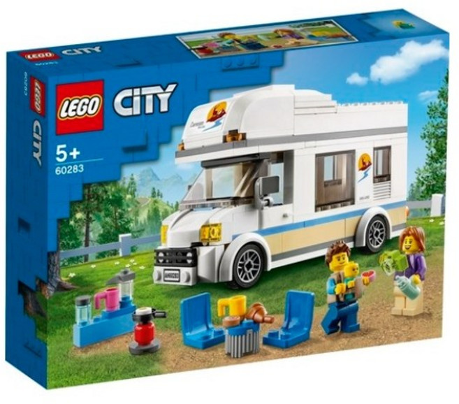 레고 시티 60283 휴가용 캠핑밴, 60283 캠핑밴 (혼합 색상), 1개