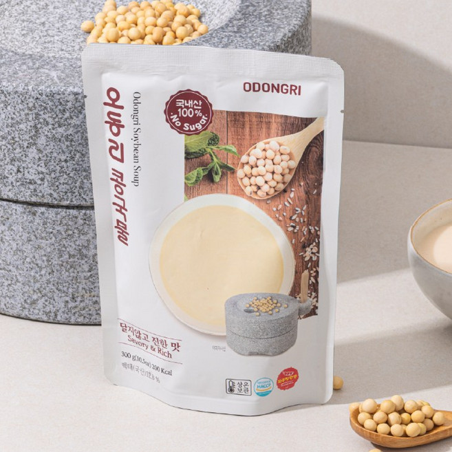 [오동리콩국물]1년 상온보관 무설탕 무첨가물 고소하고 진한 파주장단콩 콩국물, 7개, 300g