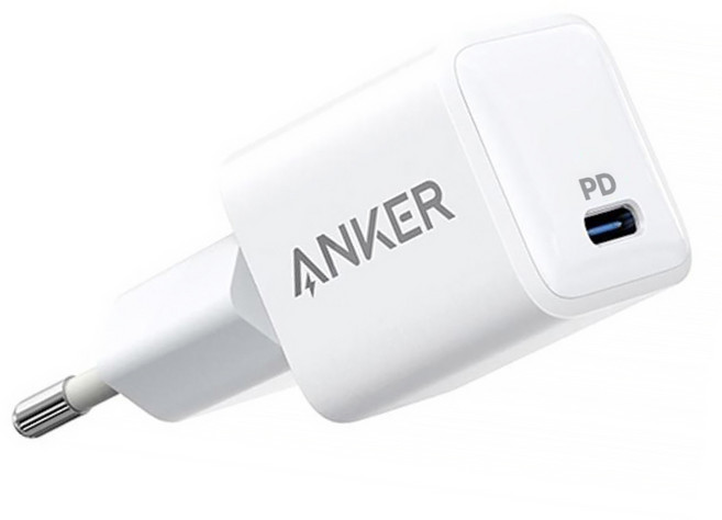 앤커 나노 USB PD C타입 초소형 아이폰14 20W 고속 충전기, 화이트, 1개