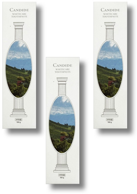 칸디데 미백 치약 올리브영 1등 미백치약+입냄새제거+갈락토스 치약+누렁니제거, 100g, 3개