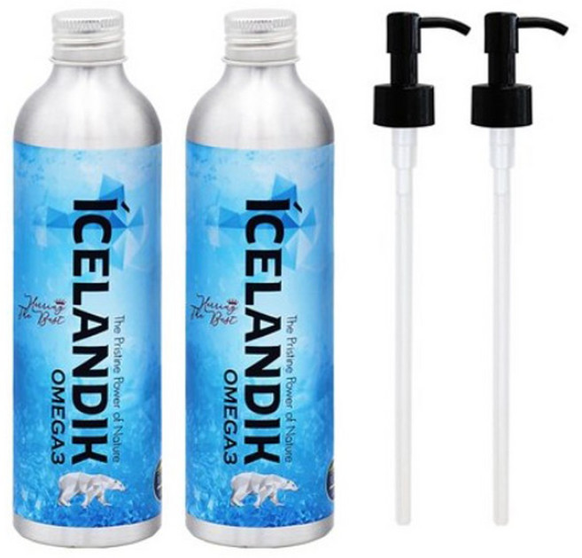 아이슬랜딕글래셜 반려동물 헤링 오일 영양제, 250ml, 오메가3, 2개