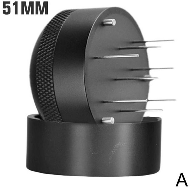 커피 침칠봉 칠침봉 채널링방지 템퍼 레벨링툴 전문 바늘 탬퍼 핸드 탬퍼 레벨러 도구 에스프레소 분배 바 카페 홈 ki v6o5, 51mm, 1개, 51mm