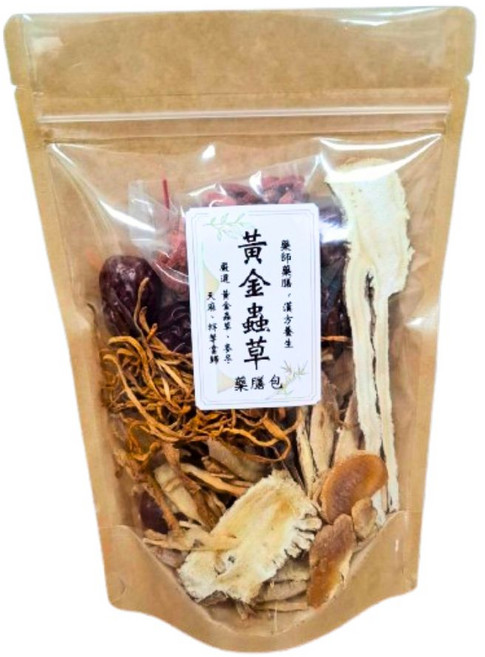 繁花茶館 黃金蟲草藥膳包, 132g, 1個