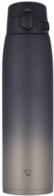ZOJIRUSHI象印 SM-VH60 不鏽鋼保溫瓶/保冷杯 600ml 一體式中栓 彈蓋式 輕巧便攜 長效保溫, 漸層黑(XZ), 1個
