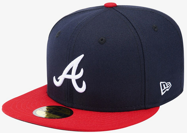 뉴에라 MLB 어센틱 애틀랜타 브레이브스 피티드캡 홈 네이비 / 스칼렛 70361069