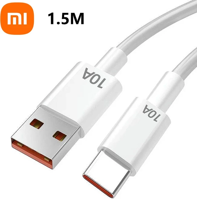 샤오미 120W 4포트 USB C타입 충전기 고속 데이터 케이블 휴대폰 어댑터 ( 화웨이용), 02 1.5M 10A Cable