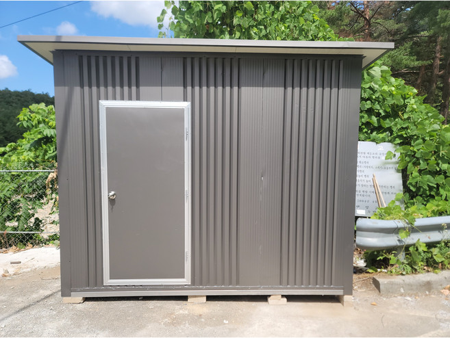 전국출장설치 주문제작 조립식 판넬창고 농막 간이 야외 미니 소형 이동식, 2M*2M*높이2.4M/50T 티타늄 실버