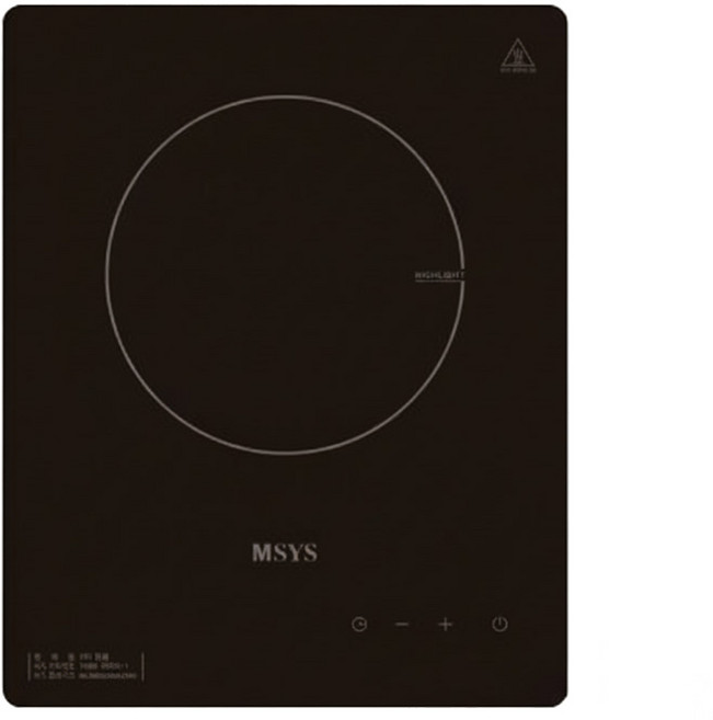 [리뷰 작성 시 고급 냄비 무료증정] 한샘MSYS 1구 하이라이트 CTB-MSC310E 엠시스 전기레인지 빌트인 매립형 쿡탑 원룸 오피스텔 아일랜드 케이스 이동형 프리스탠딩, 엠시스  CTB-MSC310E