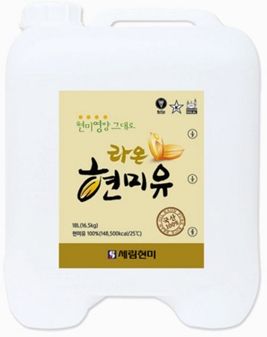 라온 국산100% 현미유 18L 대용량, 1개