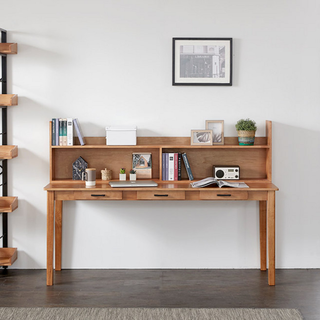 이스테지아 원목 1800 컴퓨터 책상, 브라운