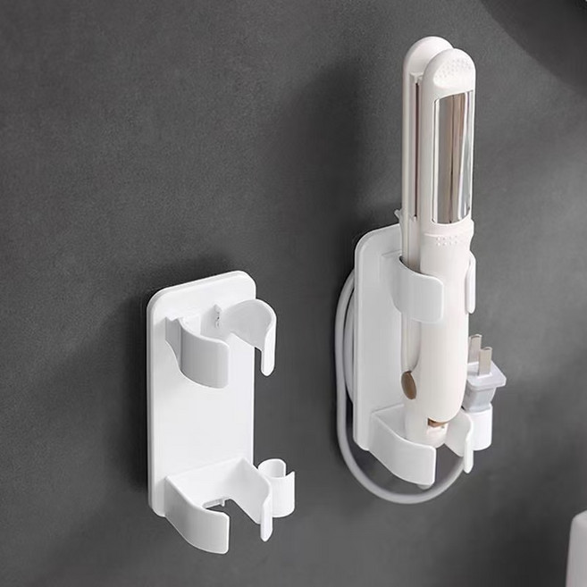 엑스비지 무타공 고데기 거치대 1+1, 1세트, 화이트