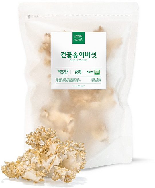 [자연의숨] 국내산 무농약 GAP인증 건조 꽃송이버섯 50g 50g+50g 베타글루칸 함유, 1개