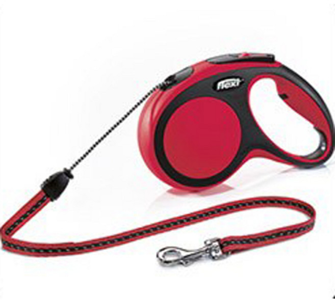 플렉시 반려견 뉴컴포트 코드 자동줄, 레드, 1개