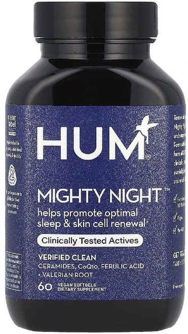 HUM Nutrition Mighty Night 세라마이드 CoQ10 소프트젤 60정, HUM Nutrition Mighty Night™ 세라, 1개 - 쿠팡