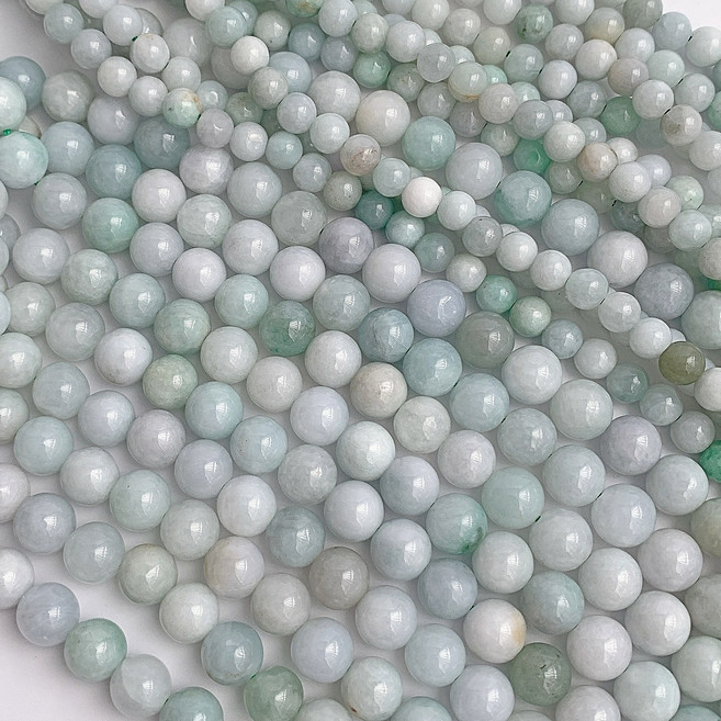 에이플로 A 버마옥 비취 천연 옥 원석 부자재 팔찌만들기 6mm 8mm 반줄, 6mm(반줄/30개), 1개