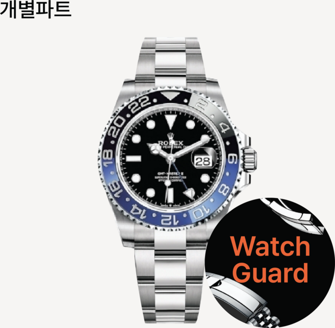 워치가드 (명품시계 보호필름) - 롤렉스 GMT Master 2 오이스터 주요 개별파트 3회분 세트 Ref 116710BLRO 126710BLRO 116710BLNR등