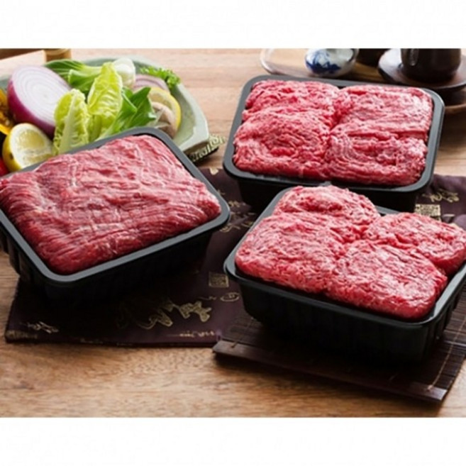 청정 대관령한우 골드 1호 / 프리미엄 불고기(600g*2팩) 국거리(600g*1팩) 선물세트 총 1.8kg, 1개