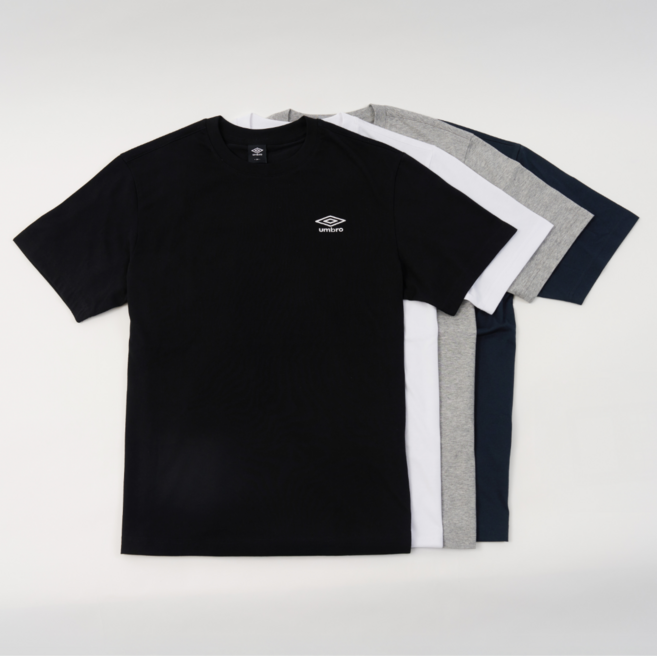 [26년매장] 엄브로 반팔 남녀공용 면 기본 반팔 스몰 로고 에션셜 라운드티 티셔츠 r26